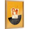 image:imageKate and Laurel Blake Old Fashioned Cocktail Framed Printed Glass Wall Art by Amber Leaders Designs 16x20 Dark Gold Chic MidCentury Wall DecorNatural