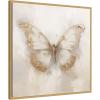 image:imageKate and Laurel Butterfly Neutral 2 Framed Canvas Wall Art by The Creative Bunch Studio 30 x 30 Sylvie Bright Gold Modern Abstract Animals Art for Wall Decor Living Room Bedroom
