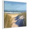 image:imageKate and Laurel Framed Canvas Wall Art Print By The Sea by Mary Sparrow 22 x 22 Sylvie White Frame Coastal Beach Art for Wall Decor