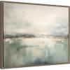 image:imageKate and Laurel Framed Canvas Wall Art Print Subtle Abstract Gray Green Horizon by The Creative Bunch Studio 28 x 23 Sylvie Dark Gold Frame Modern Contemporary Landscape Art for Wall Decor