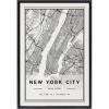 image:imageKate and Laurel Sylvie Atlanta Modern Map Framed Canvas Wall Art by Jake Goossen 18x24 Gray Geography Art for WallBlack