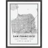 image:imageKate and Laurel Sylvie Atlanta Modern Map Framed Canvas Wall Art by Jake Goossen 18x24 Gray Geography Art for WallGrey