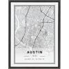 image:imageKate and Laurel Sylvie Austin Modern Map Framed Canvas Wall Art by Jake Goossen 18x24 Gray Decorative Map Art for Wall