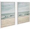 image:imageKate and Laurel Sylvie Beach 2 Set Framed Canvas Wall Art by Emiko and Mark Franzen of F2Images 2 Piece Set 23x33 White Coastal Landscape Large Framed Wall Dcor