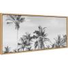 image:imageKate and Laurel Sylvie Coastal Coconut Palm Tree Beach BW Framed Canvas Wall Art by The Creative Bunch Studio 18 x 40 Natural Coastal BeachInspired Home DcorNatural