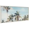 image:imageKate and Laurel Sylvie Coastal Coconut Palm Tree Beach Framed Canvas Wall Art by The Creative Bunch Studio 18 x 40 Natural Beach Inspired Coastal Home DcorWhite