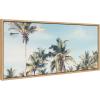image:imageKate and Laurel Sylvie Coastal Coconut Palm Tree Beach Framed Canvas Wall Art by The Creative Bunch Studio 18 x 40 Natural Beach Inspired Coastal Home DcorNatural