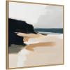 image:imageKate and Laurel Sylvie Coastal Sand Modern Abstract Landscape I Framed Canvas Wall Art by The Creative Bunch Studio 30 x 30 Natural Modern Contemporary Abstract Landscape Decor Living RoomNatural