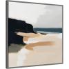 image:imageKate and Laurel Sylvie Coastal Sand Modern Abstract Landscape I Framed Canvas Wall Art by The Creative Bunch Studio 30 x 30 Natural Modern Contemporary Abstract Landscape Decor Living RoomGray