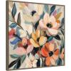 image:imageKate and Laurel Sylvie Garden Bloom Abstract Bouquet II Framed Canvas Wall Art by The Creative Bunch Studio 30 x 30 Beaded Gold Bohemian Boho Flowers Nature Art for Wall Decor Living Room BedroomGold