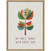 image:imageKate and Laurel Sylvie Great Love Framed Canvas Wall Art by Rachel Lee of My Dream Wall 18x24 Natural Motivational Quote for Wall