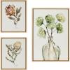 image:imageKate and Laurel Sylvie Greenery Vase Wild King Protea and Wild Banksia Framed Canvas Wall Art Set by Sara Berrenson 3 Piece Set Natural Soft Plant Greenery Art for Wall