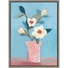 image:imageKate and Laurel Sylvie Magnolia Blooms Framed Canvas Wall Art by Kate Aurelia Holloway 18x24 Gray Abstract Floral Art for WallGrey