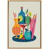 image:imageKate and Laurel Sylvie Mid Century Modern Cocktails Framed Canvas Wall Art by Rachel Lee of My Dream Wall 23x33 Natural Colorful MidCentury Modern Wall ArtNatural