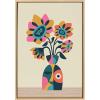 image:imageKate and Laurel Sylvie Mid Century Modern Sunflowers Framed Canvas Wall Art by Rachel Lee of My Dream Wall 23x33 Natural Floral Art for Wall