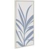 image:imageKate and Laurel Sylvie Mid Century Retro Jungle Botanical Light Blue Framed Canvas Wall Art by The Creative Bunch Studio 18x40 White Minimalist Plant Leaf Art for Wall