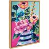 image:imageKate and Laurel Sylvie Miss Mabels Summer Bouquet Framed Canvas Wall Art by Rachel Christopoulos 18x24 Natural Colorful Flower Art for WallNatural