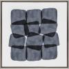 image:imageKate and Laurel Sylvie Navy Block Abstract Framed Canvas Wall Art by Amy Lighthall 30x30 Gray Decorative Modern Abstract Art Print for WallGray
