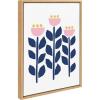 image:imageKate and Laurel Sylvie Nordic Flowers Framed Canvas by Myriam Van Neste 18x24 Gold Whimsical Abstract Wall DecorNatural