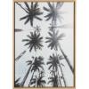 image:imageKate and Laurel Sylvie Row of Palm Trees Framed Canvas Wall Art by Simon Te Tai 23x33 Natural