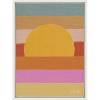 image:imageKate and Laurel Sylvie Sunset Waves Framed Canvas Wall Art by Cat Coquillette 18x24 Natural Colorful Art for WallWhite