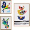 image:imageKate and Laurel Sylvie The Family Tree Bird of Peace and Peace Dove Framed Canvas Wall Art Set by Rachel Lee of My Dream Wall 3 Piece Set Natural MidCentury Colorful Animal Art for Wall