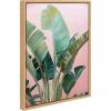 image:imageKate and Laurel Sylvie Tropic Pink Framed Canvas Wall Art by Alicia Bock 18x24 Natural Tropical Plant Photography Art for WallNatural