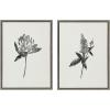 image:imageKate and Laurel Sylvie Vintage Botanical 1 and 2 Linen Canvas Wall Art by Teju Reval of SnazzyHues Set of 2 18x24 Gold Decorative Plant Art for WallGray