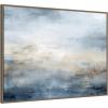 image:imageKate and Laurel Tonal Abstract Oceanic Nautical Serenity Blue Horizontal Framed Canvas Wall Art by The Creative Bunch Studio 42 x 32 Sylvie Dark Gold Coastal Abstract Beach Landscapes Art for Wall