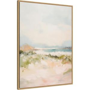image:imageKate and Laurel Framed Canvas Wall Art Print Tranquil Landscape III expansion by Amy Lighthall 28 x 38 Sylvie Natural Frame Coastal Abstract Art for Wall DecorSylvie Natural