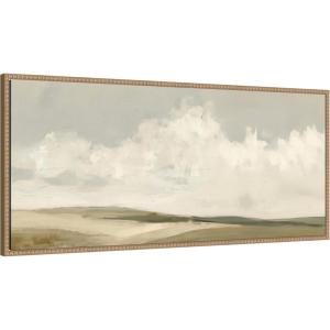 image:imageKate and Laurel Framed Canvas Wall Art Print Whispering Meadows I Panel by Amy Lighthall 40 x 18 Sylvie Beaded Rustic Natural Frame Rustic Farmhouse Landscape Art for Wall Decor