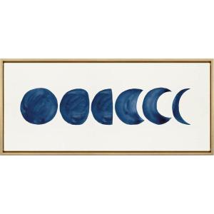 image:imageKate and Laurel Sylvie Linear Moon Phases Framed Canvas Wall Art by Teju Reval of SnazzyHues 18x40 Gold Decorative Moon Art for Wall