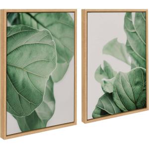 image:imageKate and Laurel Sylvie Plant Study 6 and Plant Study 7 Framed Canvas Wall Art Set by Alicia Abla 2 Piece 18x24 Natural Decorative Plant Art Nature Wall DcorNatural