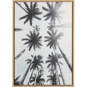 image:imageKate and Laurel Sylvie Row of Palm Trees Framed Canvas Wall Art by Simon Te Tai 23x33 Natural