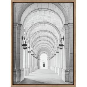 image:imageKate and Laurel Sylvie Union Station Framed Canvas Wall Art by Golie 18x24 Gold Travel Photography Art for WallGold