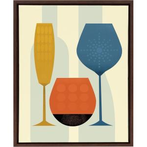 image:imageKate and Laurel Sylvie Wine Framed Canvas Wall Art by Amber Leaders Designs 18x24 Brown