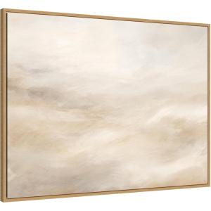 image:imageKate and Laurel Tonal Abstract Textural White and Beige Light Natural Neutrals Horizontal Framed Canvas Wall Art by The Creative Bunch Studio 42 x 32 Sylvie Natural Modern Abstract Art for Wall