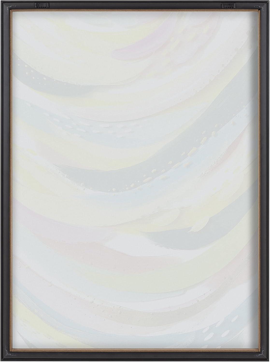 image:imageKate and Laurel Blake Brushstroke 120 Framed Printed Glass Wall Art by Jessi Raulet of Ettavee 18x24 Gray Decorative Colorful Abstract Art Print for Wall