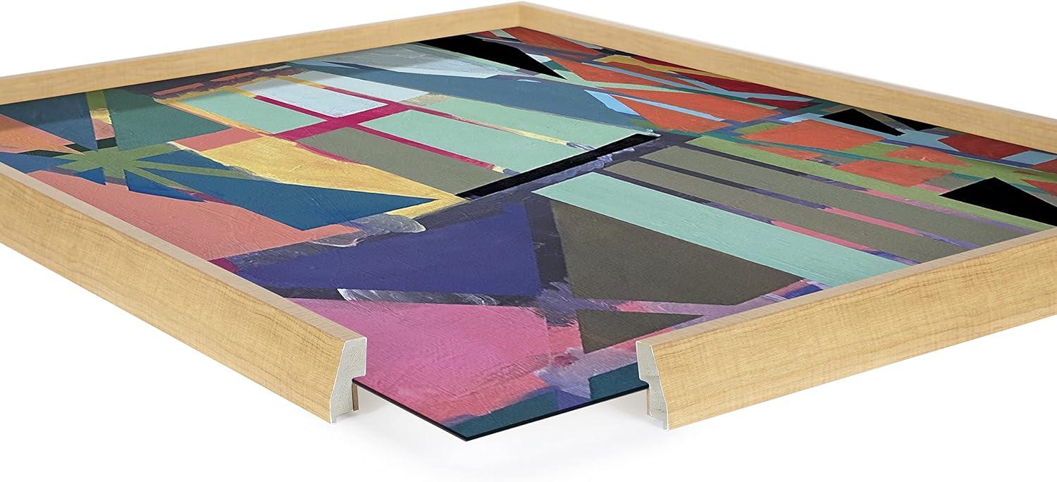image:imageKate and Laurel Blake Scaffolding Framed Printed Glass Wall Art by Caleb Griswold 18x24 Natural Colorful Abstract Dcor for Wall