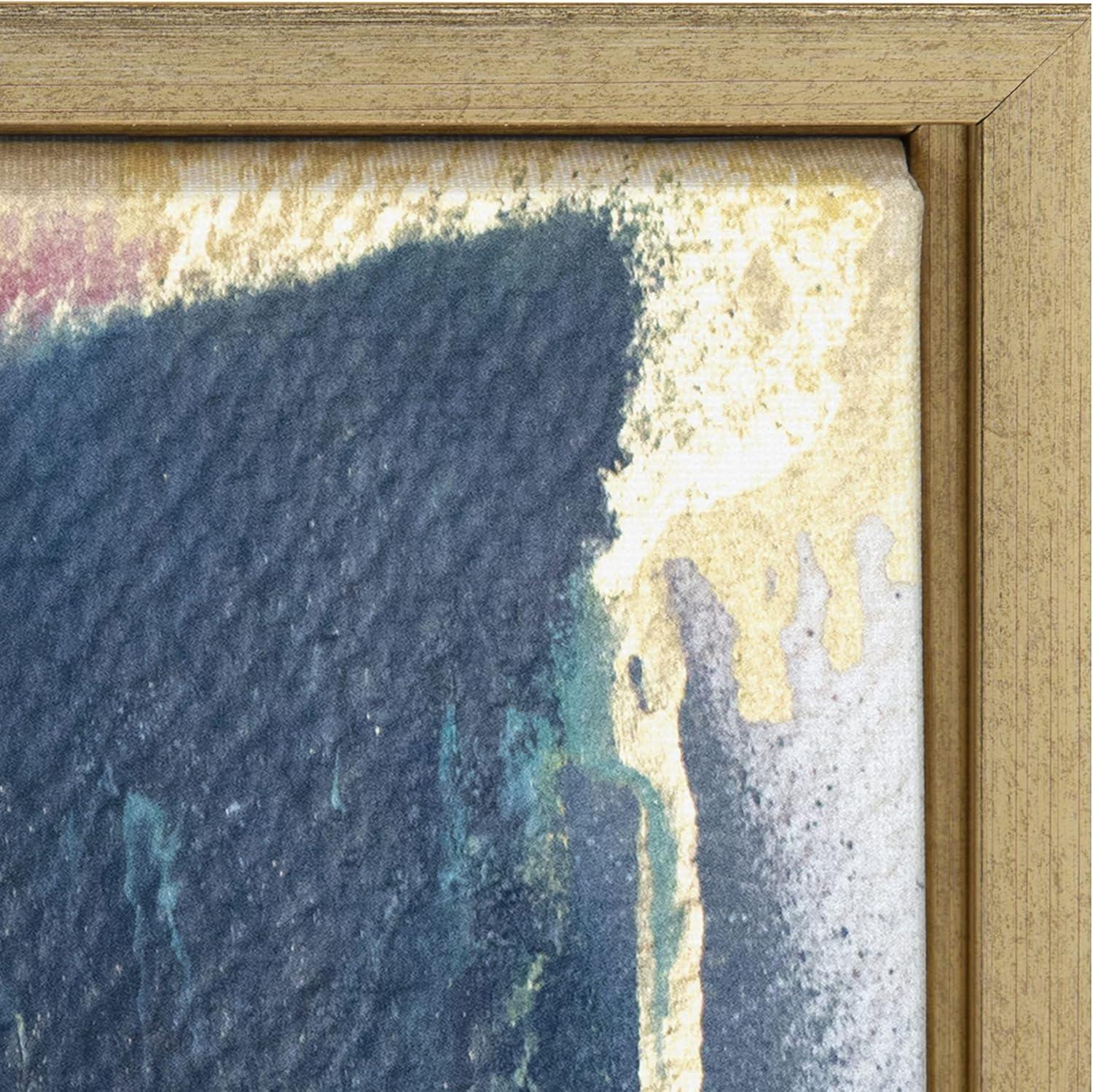 image:imageKate and Laurel Sylvie The Sanaa Way Framed Canvas Wall Art by Mentoring Positives 2 Piece 18x24 Gold Decorative Colorful Abstract Art Print for Wall