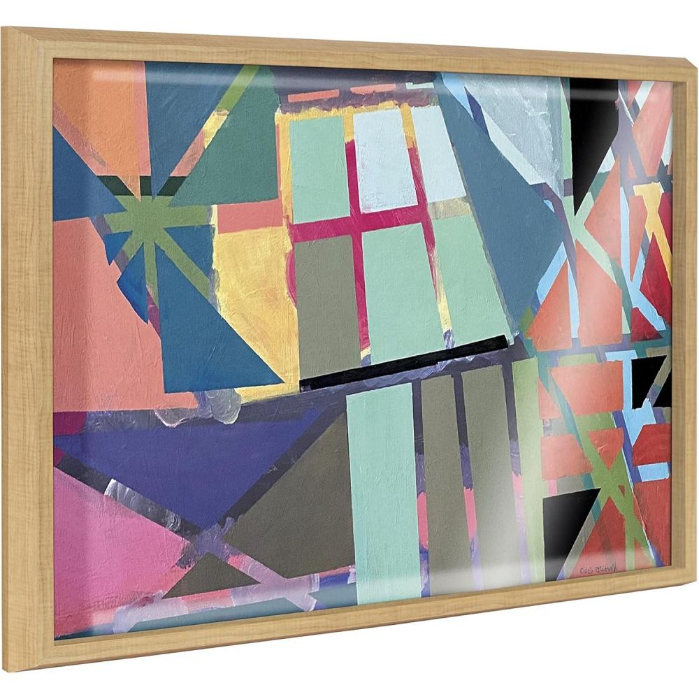 image:imageKate and Laurel Blake Scaffolding Framed Printed Glass Wall Art by Caleb Griswold 18x24 Natural Colorful Abstract Dcor for Wall