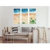 image:imageKate and Laurel A Day of Play Vibrant 3 Piece Framed Canvas Wall Art Set by Janet Meinke Lau Sylvie White Coastal Beach Art for Wall Decor