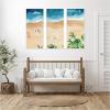 image:imageKate and Laurel A Day of Play Vibrant 3 Piece Framed Canvas Wall Art Set by Janet Meinke Lau Sylvie White Coastal Beach Art for Wall Decor