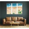 image:imageKate and Laurel A Day of Play Vibrant 3 Piece Framed Canvas Wall Art Set by Janet Meinke Lau Sylvie White Coastal Beach Art for Wall Decor