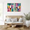 image:imageKate and Laurel Abstract 2 Piece Framed Canvas Wall Art Set by Rachel Lee Sylvie Natural Modern Contemporary Abstract Art for Wall Decor