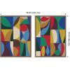 image:imageKate and Laurel Abstract Deep 2 Piece Framed Canvas Wall Art Set by Rachel Lee Sylvie Walnut Modern Contemporary Abstract Art for Wall Decor