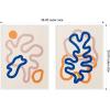 image:imageKate and Laurel Abstract Line Art 1 and 2 Set of 2 18x24 Framed Canvas Wall Art Set by July Art Prints Sylvie White Modern Abstract Art for Wall Decor Living Room Bedroom