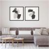 image:imageKate and Laurel Abstract Neutral 01 amp 02 2 Piece Framed Canvas Wall Art Set by Gabrielly Guedes Sylvie Black Modern Contemporary Abstract Art for Wall DecorSylvie Black