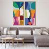 image:imageKate and Laurel Abstract Panels 2 Piece Framed Canvas Wall Art Set by Rachel Lee Sylvie Natural Modern Contemporary Abstract Art for Wall Decor