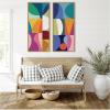 image:imageKate and Laurel Abstract Panels 2 Piece Framed Canvas Wall Art Set by Rachel Lee Sylvie Natural Modern Contemporary Abstract Art for Wall Decor